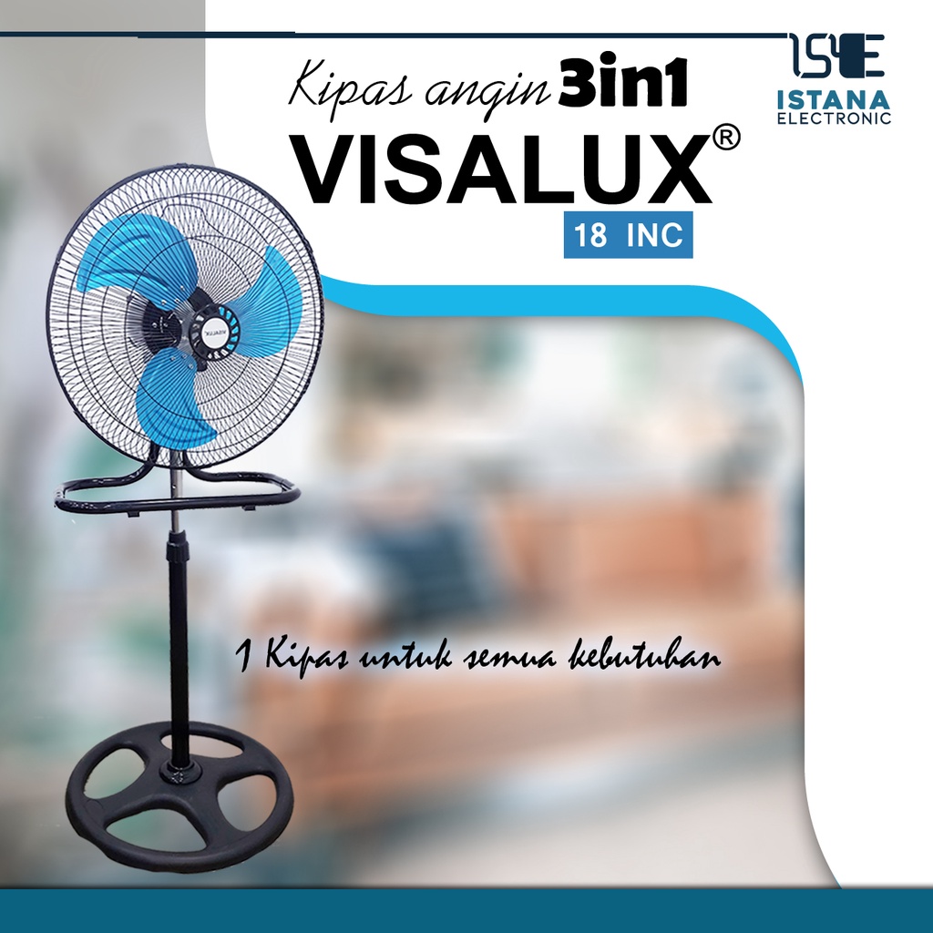 &quot;100RB LANGSUNG BUNGKUS&quot; Kipas angin besi Industrial fan (3 IN 1) MERK INFICO IMPORT BER SNI RESMI ! VS-TW45 Multi-fungsi - SALE FREE ONGKIR +