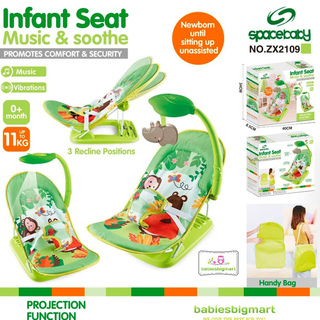 Bouncer Spacebaby ZX 2109 Swinger Rocker Proyektor Pliko Baby Fold Up Infant Rocker 07318 - 07319