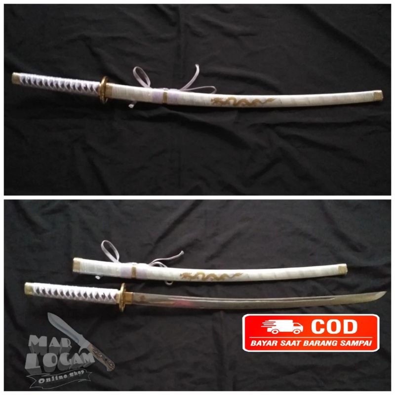 TERMURAH!!! Katana Nippon putih dragon samurai murah aka ryuku