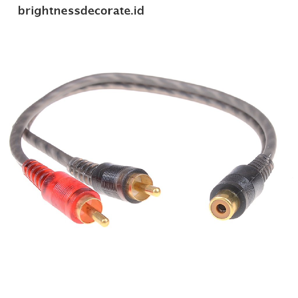 Kabel Adapter Splitter Y Audio Mobil 1rca Female Ke 2rca Male