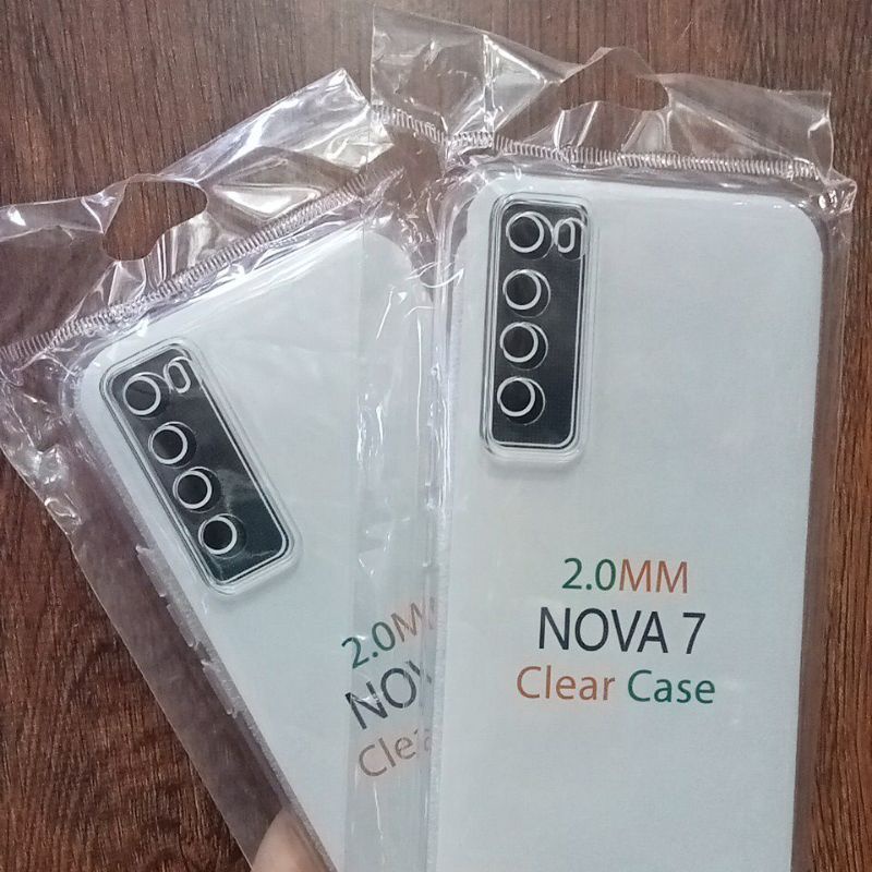 silikon clear case huawei Nova 5T , Nova 7 , honor 20, Honor 20 pro, honor 8A softcase jelly case be