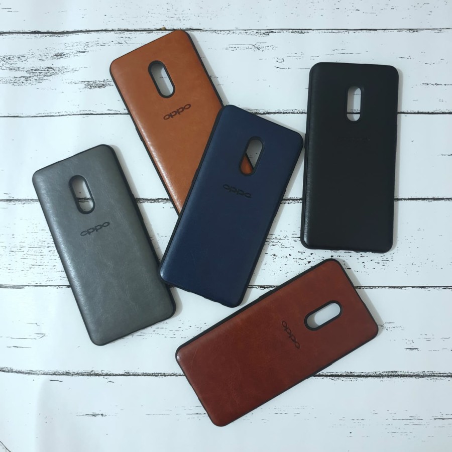 OPPO A15/A53/A33 CASE SOFTCASE LEATHER LOGO CASE, CASE KULIT SINTETIS