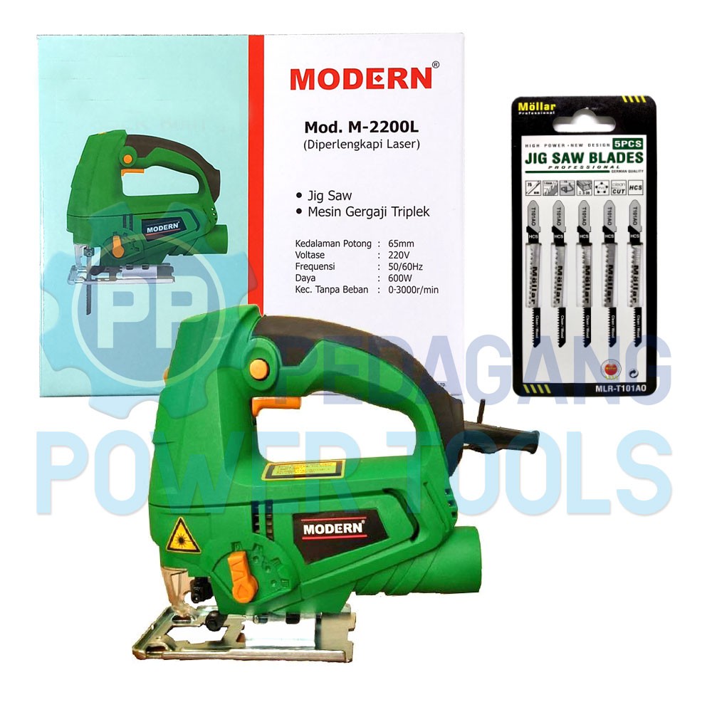 MODERN M-2200L MESIN GERGAJI LASER & T101AO MATA JIGSAW KAYU