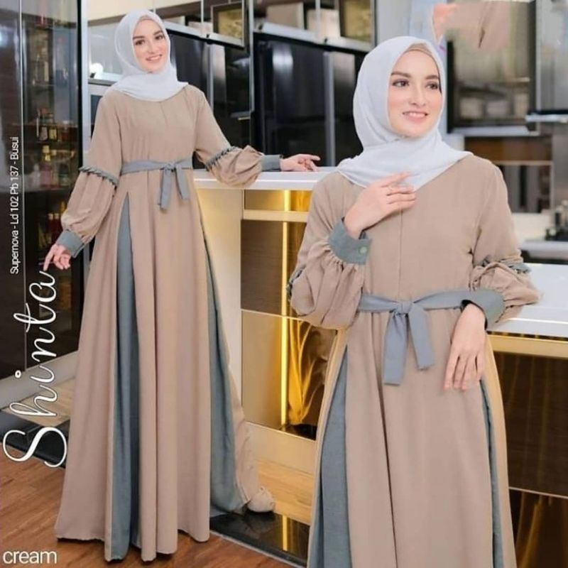 DRESS MUSLIM/ Baju wanita kekinian/ baju gamis/ dress/ baju wanita/gamis/SHINTA DRESS/fashion muslim