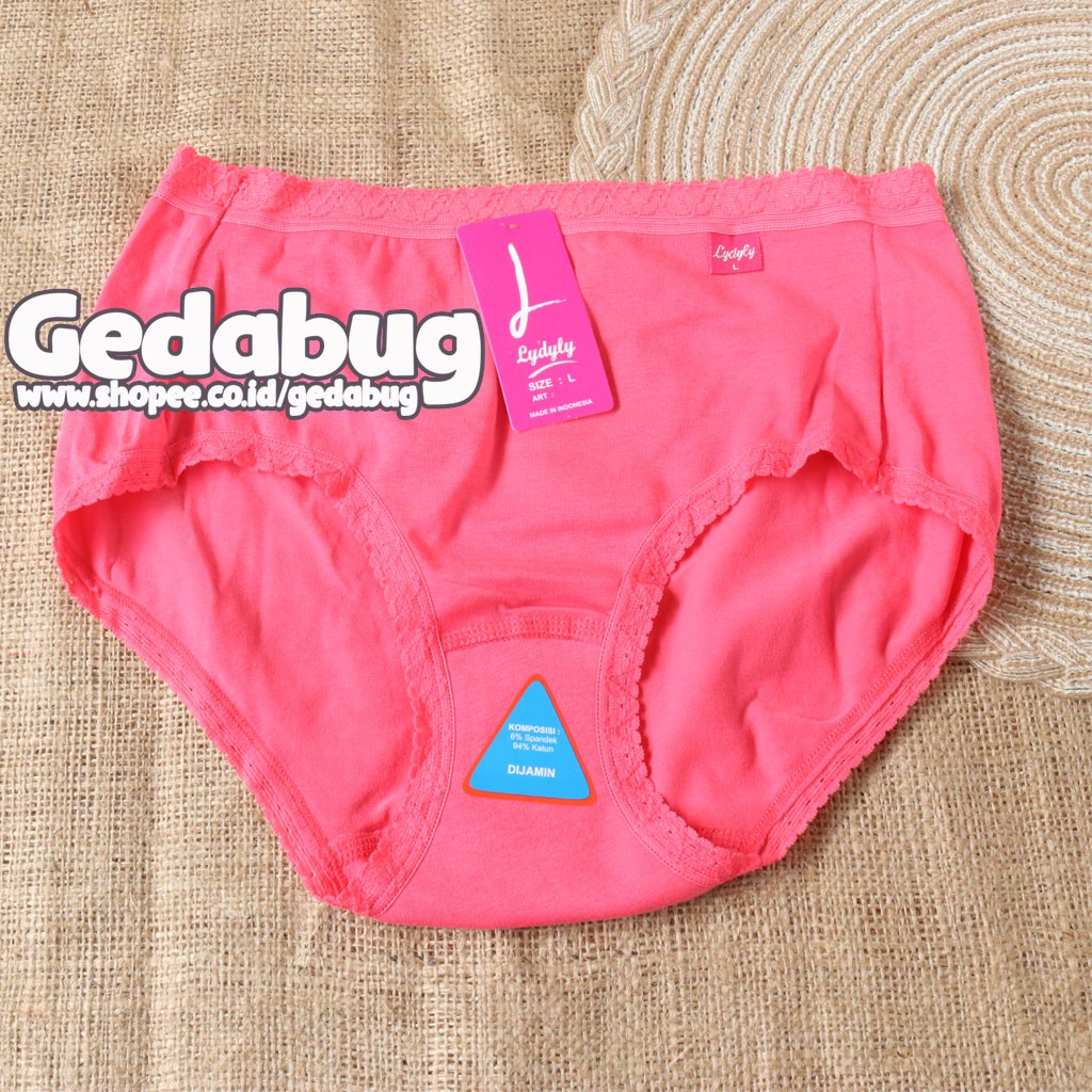 [ 6 Pcs ] CD LYDYLY LD 005 | CD Celana dalam wanita renda Katun | Gedabug