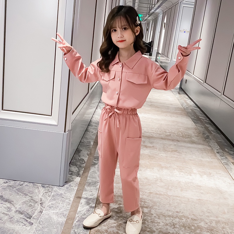 CHUBBI 44 Setelan Set Anak Tanggung 2in1 Baju Anak Perempuan Kemeja + Pants