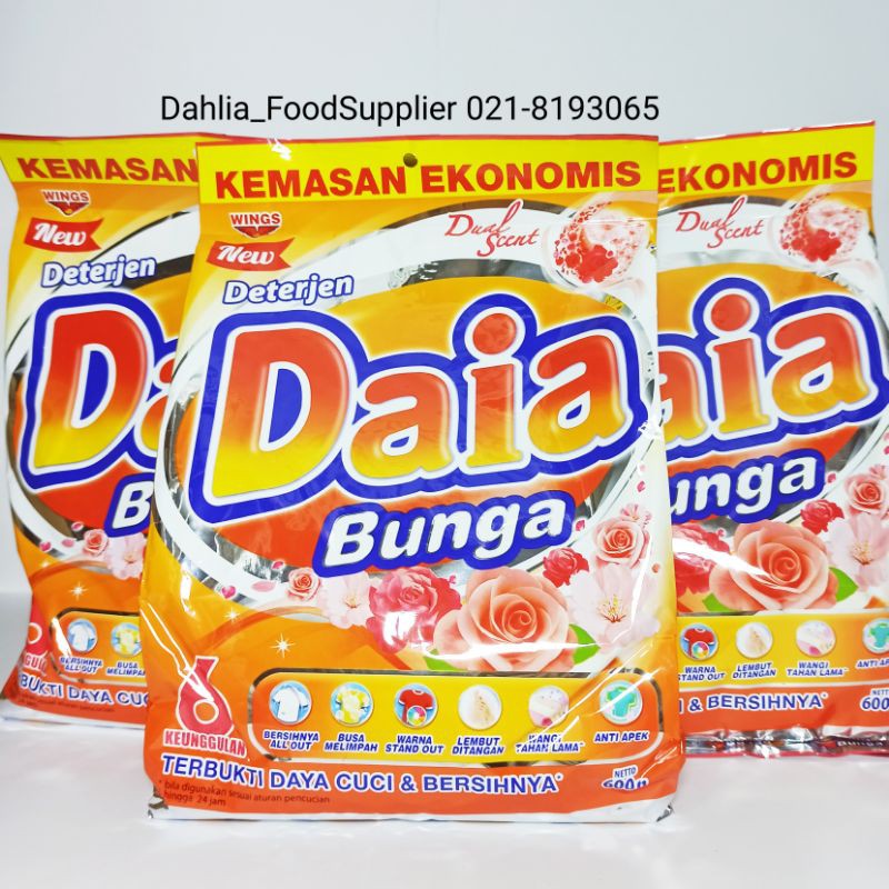 

Daia Deterjen Bunga 800gr - Deterjen Daia Bunga - deterjen cuci baju - sabun cuci - deterjen pelembut pakaian