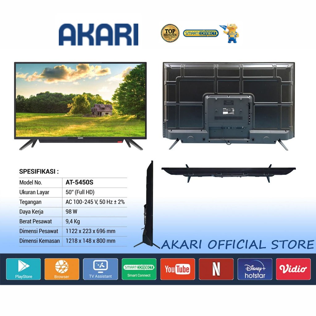 Akari Smart TV AT-5450S 50inch