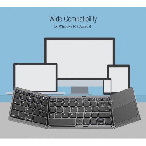 SOHA KYB-003 Wireless Bluetooth Keyboard Lipat Folding Magnetic With Touchpad Keyboard Portable Track pad