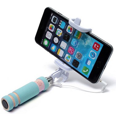 Tongsis Hp Holder U Warna Selfie Stick Handphone / Tongsis Mini Kabel Lipat Smart Phone Tombol Remot