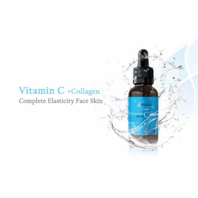 SERUM HANASUI VIT C + COLLAGEN  BIRU ORIGINAL BPOM