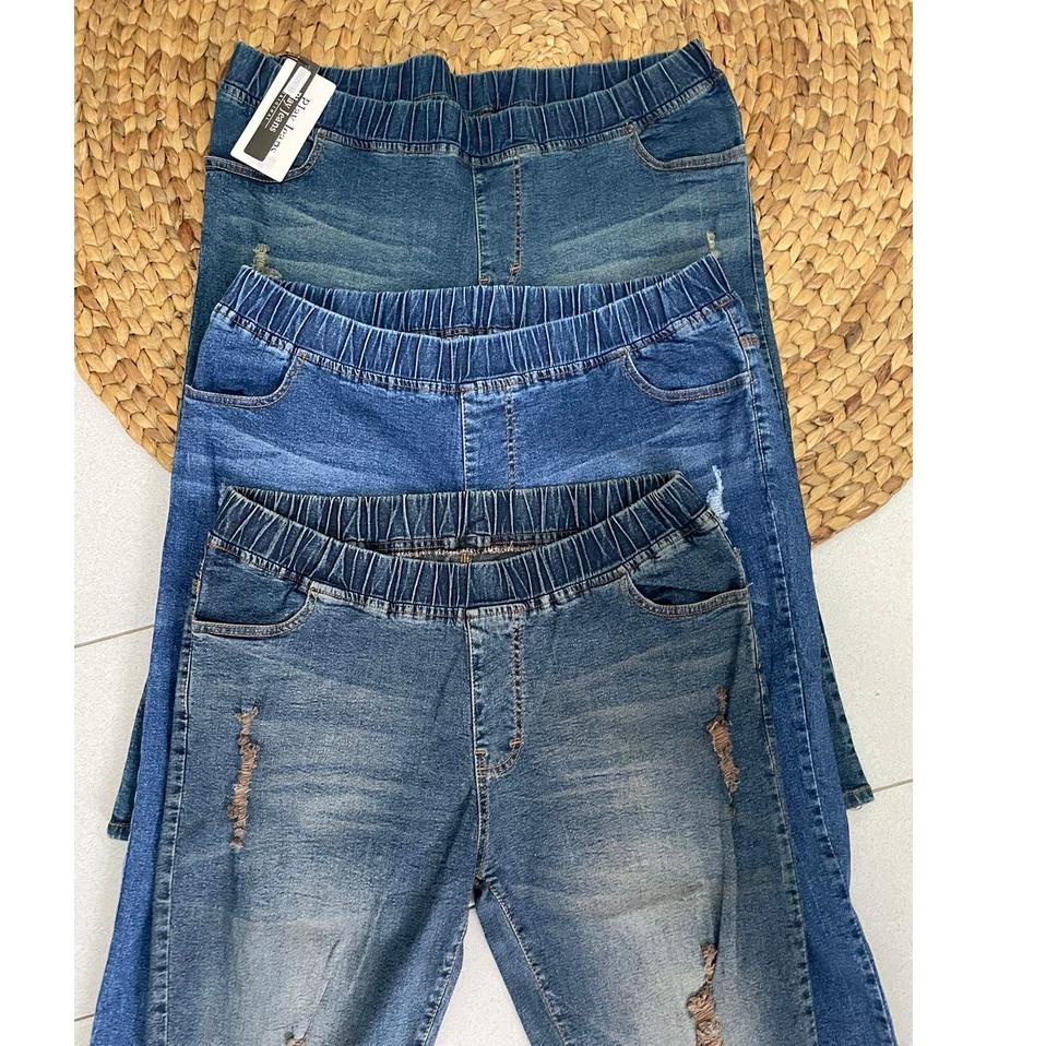 LANGSUNG KIRIM.. Celana Wanita 7/8 Jeans Sobek Jumbo Celana Wanita 7/8 Whisker Ripped Jumbo