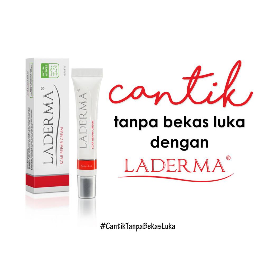 LADERMA Scar Repair Cream 8ml - Pudarkan Bekas Luka Semudah ini - Apotek Surya Sehat