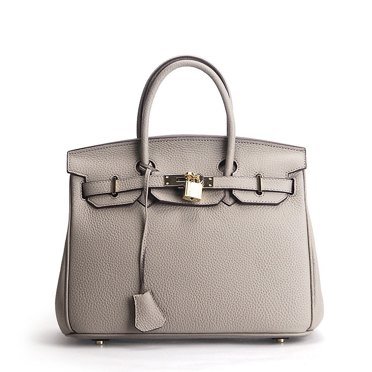 2020     Kulit Asli Tas Wanita Eropa  Amerika Besar  Pertama Lapisan Kulit Sapi Lychee Pola birkin T