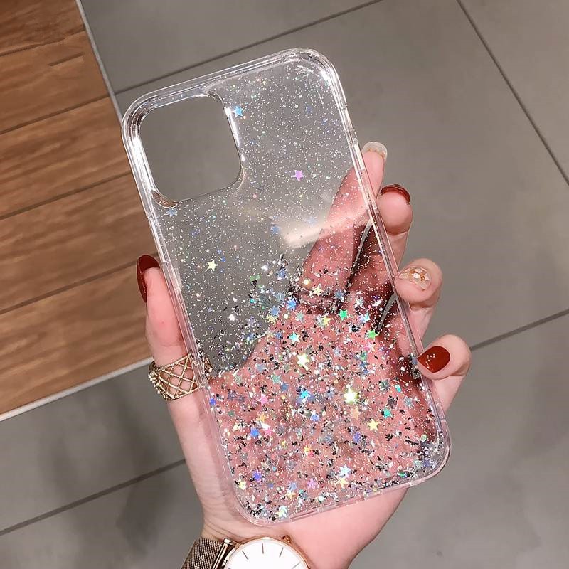 Casing Soft Case iPhone 14 Pro Max 13 Pro Max 12 Pro Max 11 Pro Max 6 / 6S / 6sp / 7 / 8 / 7P / 8P / x Desain Glitter Sequin Bling