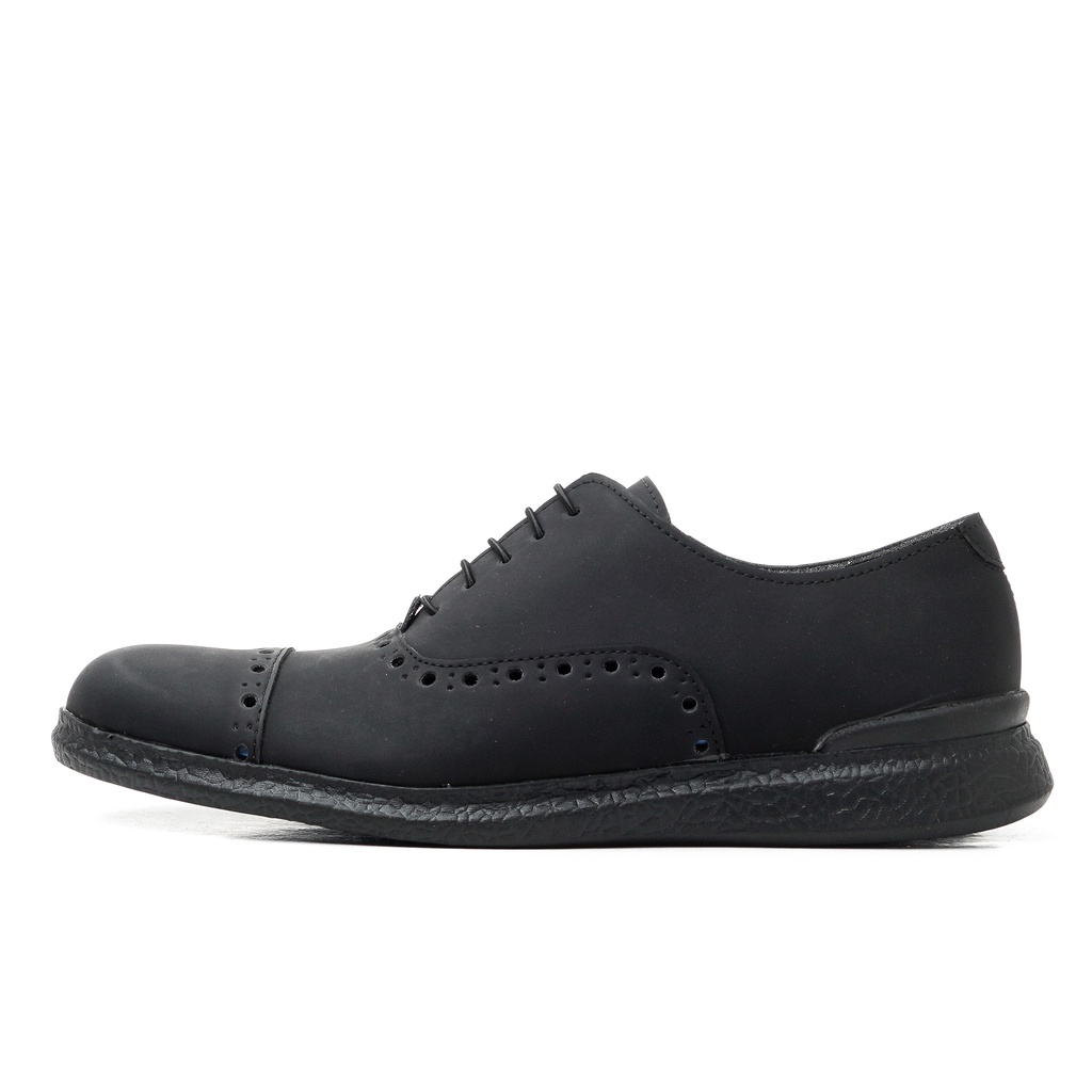 Portee Goods Sepatu Sneakers Pria Oxford Captoe Life Hitam