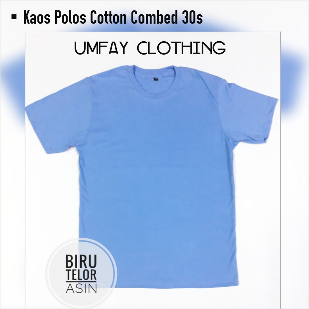 KAOS POLOS BANDUNG LENGAN PENDEK - BIRU TELOR ASIN