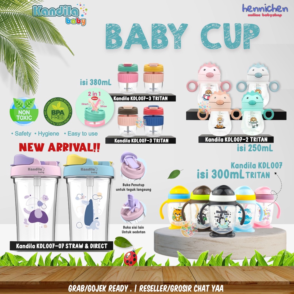 KANDILA BABY CUP GELAS MINUM BAYI BOTOL MINUM SEDOTAN ANAK KDL007 KDL007-2 KDL007-3 KDL007-7