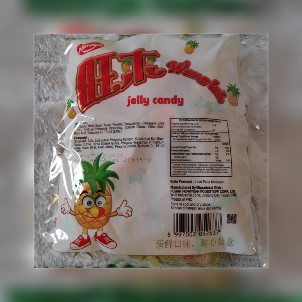 Naraya Permen Jelly Rasa Jeruk Mandarin/Nenas/Jagung