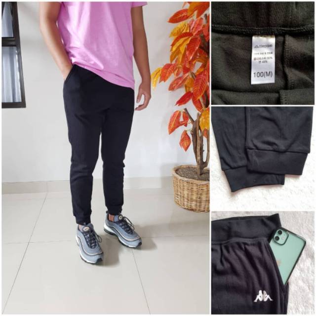 JOGGER PRIA SOLID KAPPA / JOGGER PRIA / JOGGER BAGUS / CELANA JOGGER / CELANA JOGGER PRIA