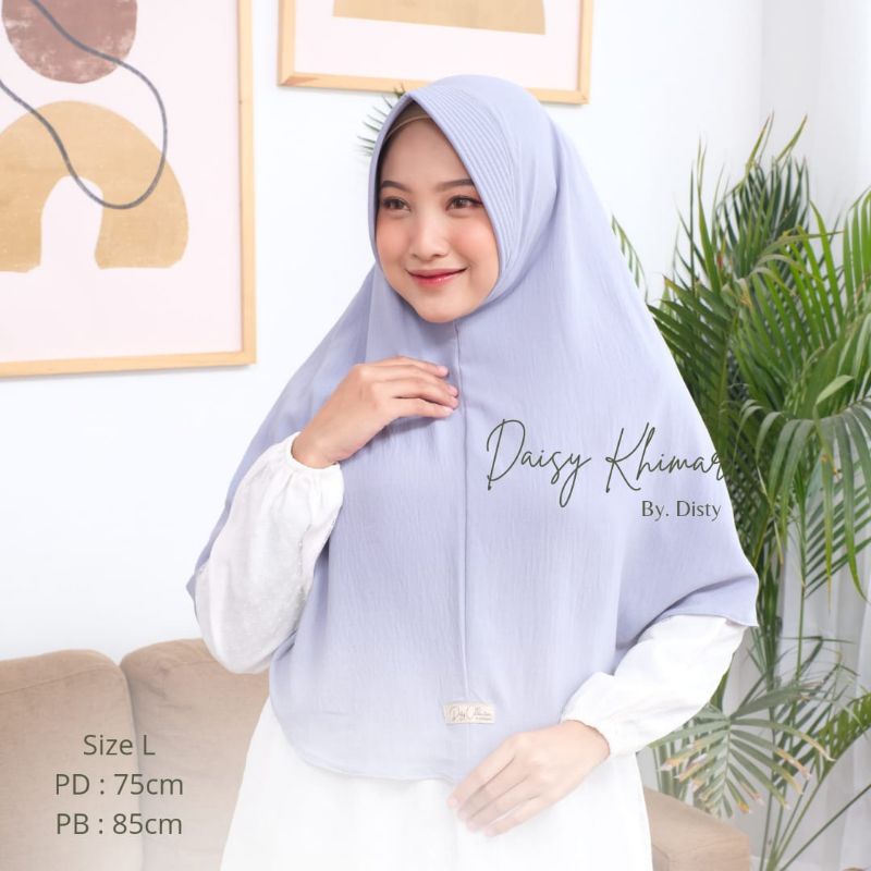 hijab pet daisy kringkel size L dewasa by Disty collection