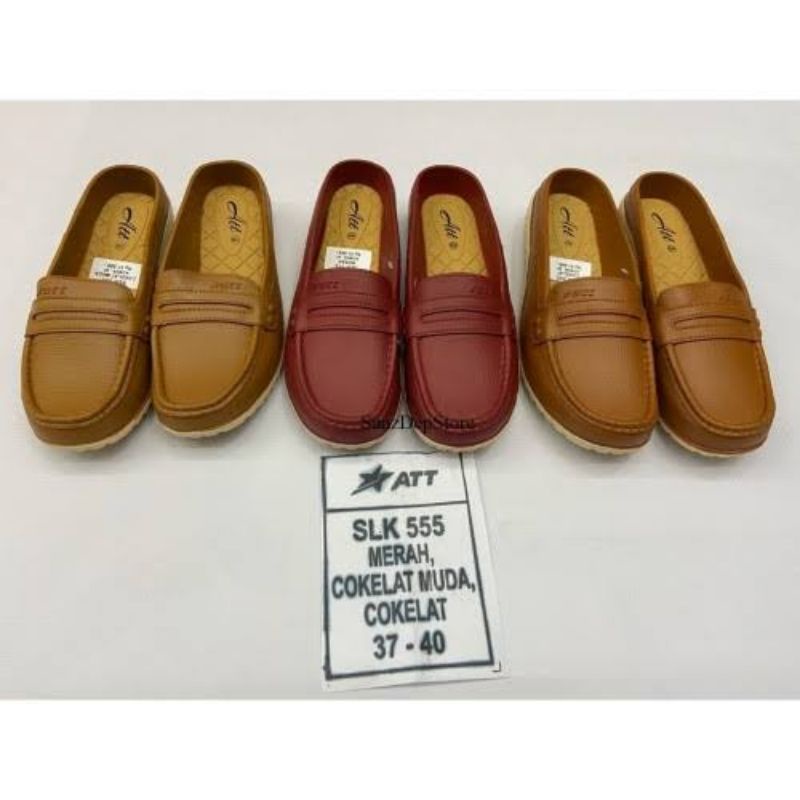 Flat shoes cewek att - sandal slop jelly att slk 555