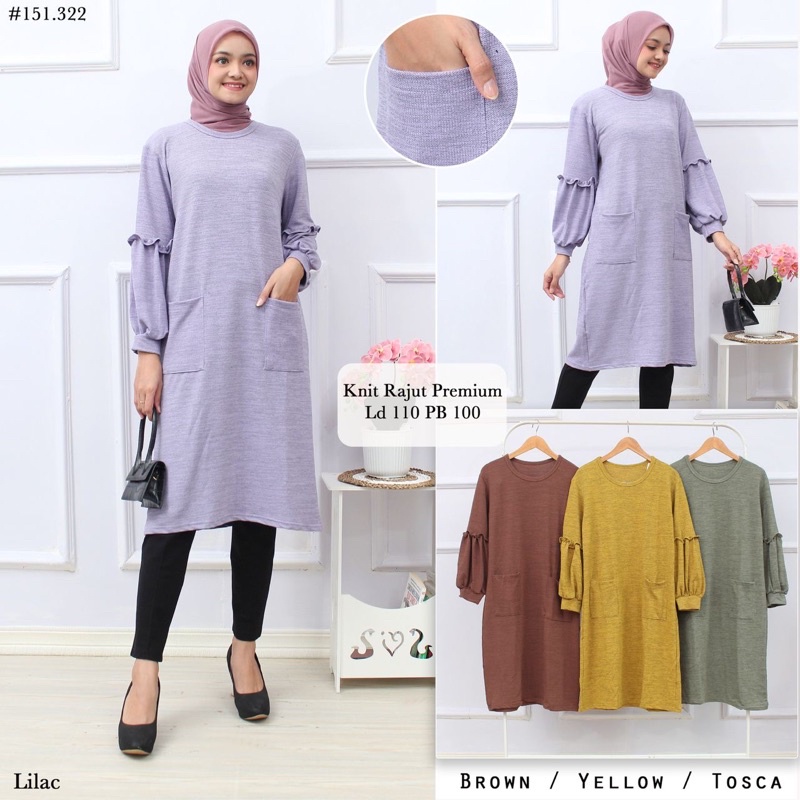 Elsin Tunik - Tunik Kaos Rajut Premium LD 100 Melar / R.4 - 239-6041