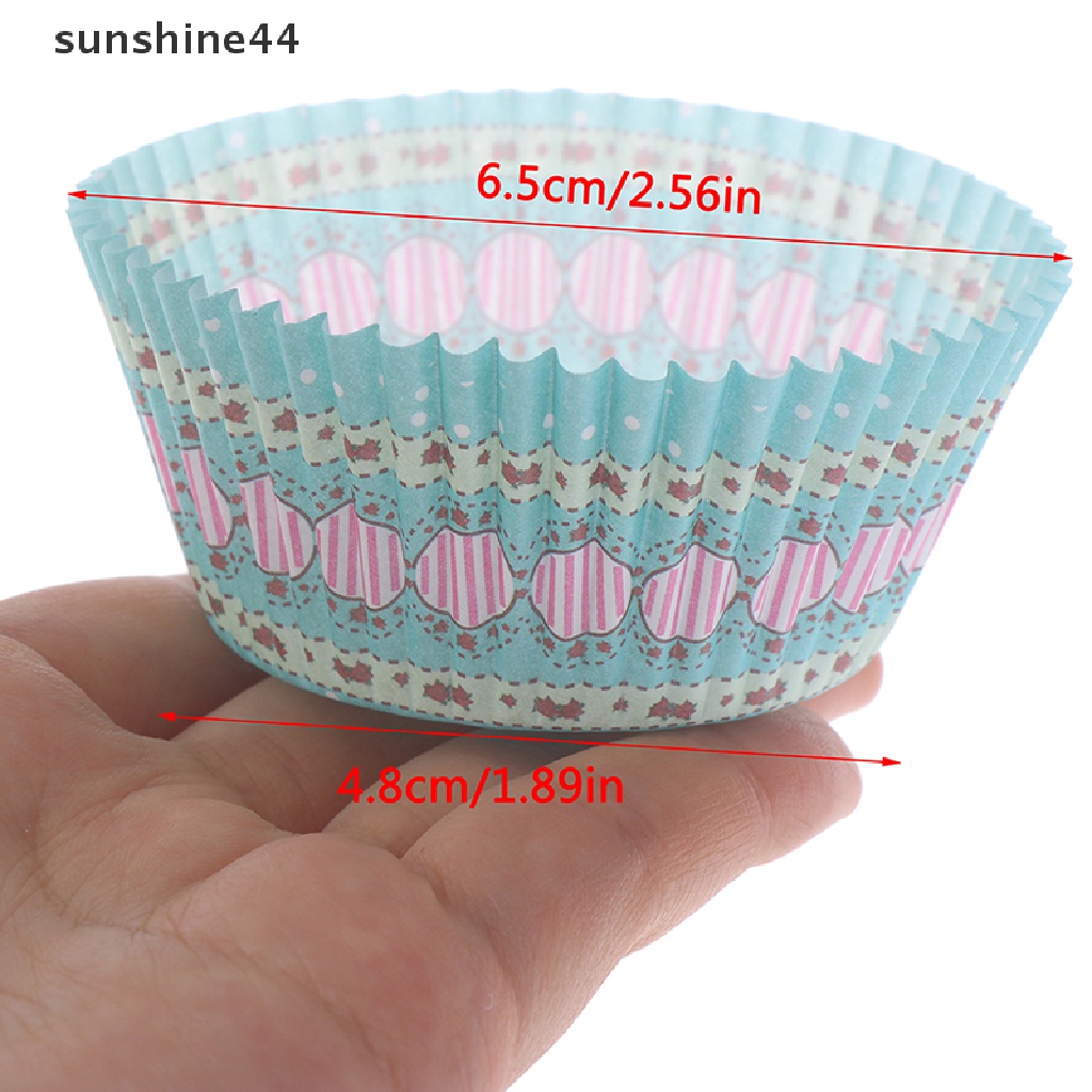 Sunshine 100PCS Kertas Pembungkus Cupcake Sekali Pakai Untuk Pesta