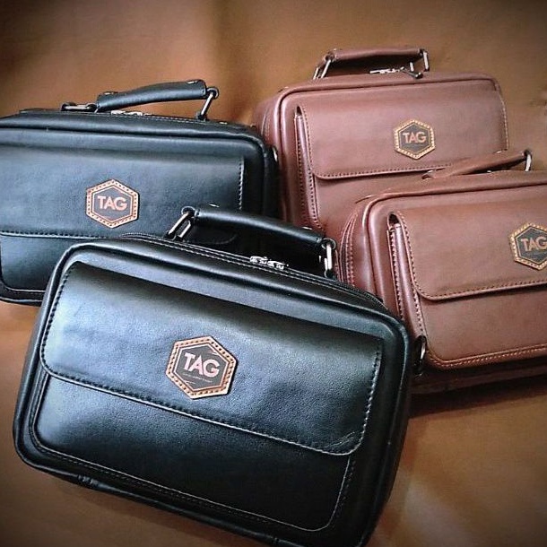 koper Batu Akik Tas Akik Garut Kulit Asli 56 tanam + saku depan untuk tempat memo