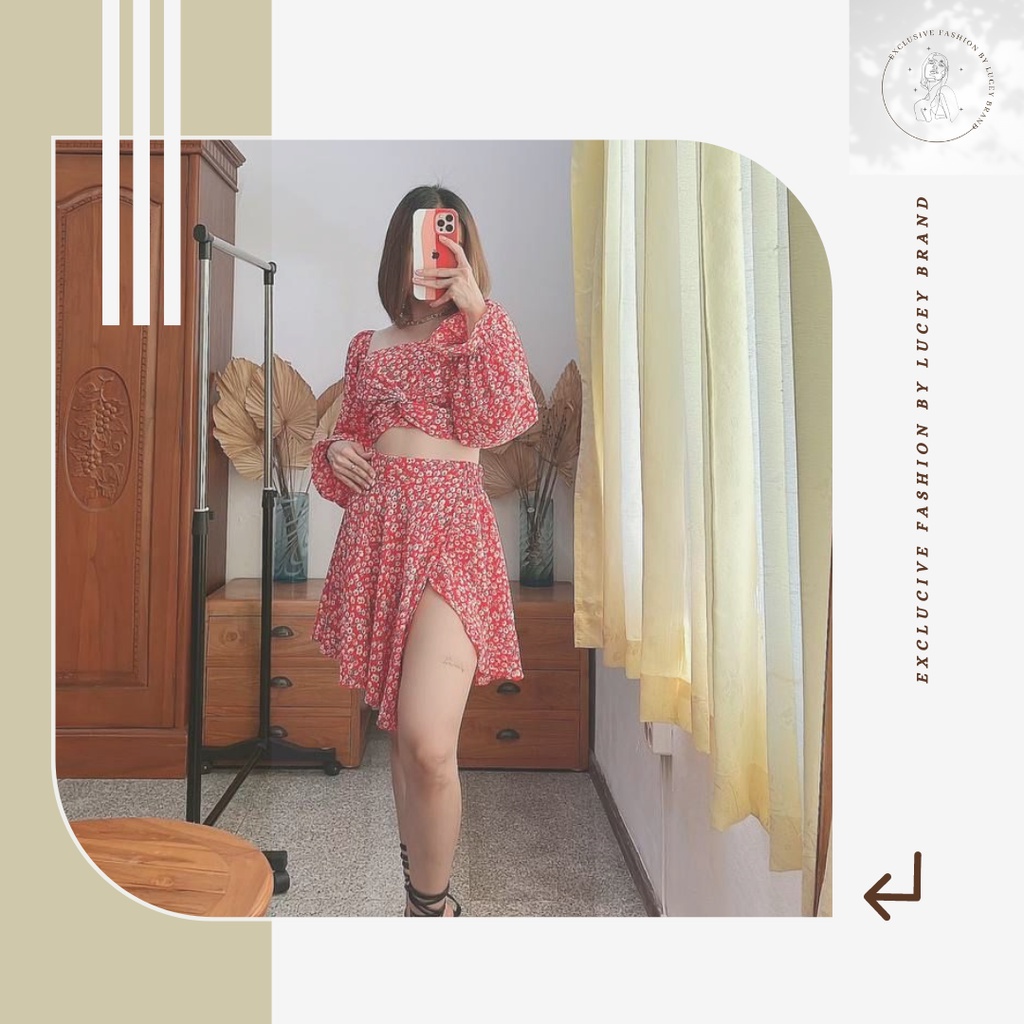 GlamourFashionBali | Fashion Baju Wanita Pakaian Remaja Oneset Rok One Set Sexy Lusy by Lucey Brand 