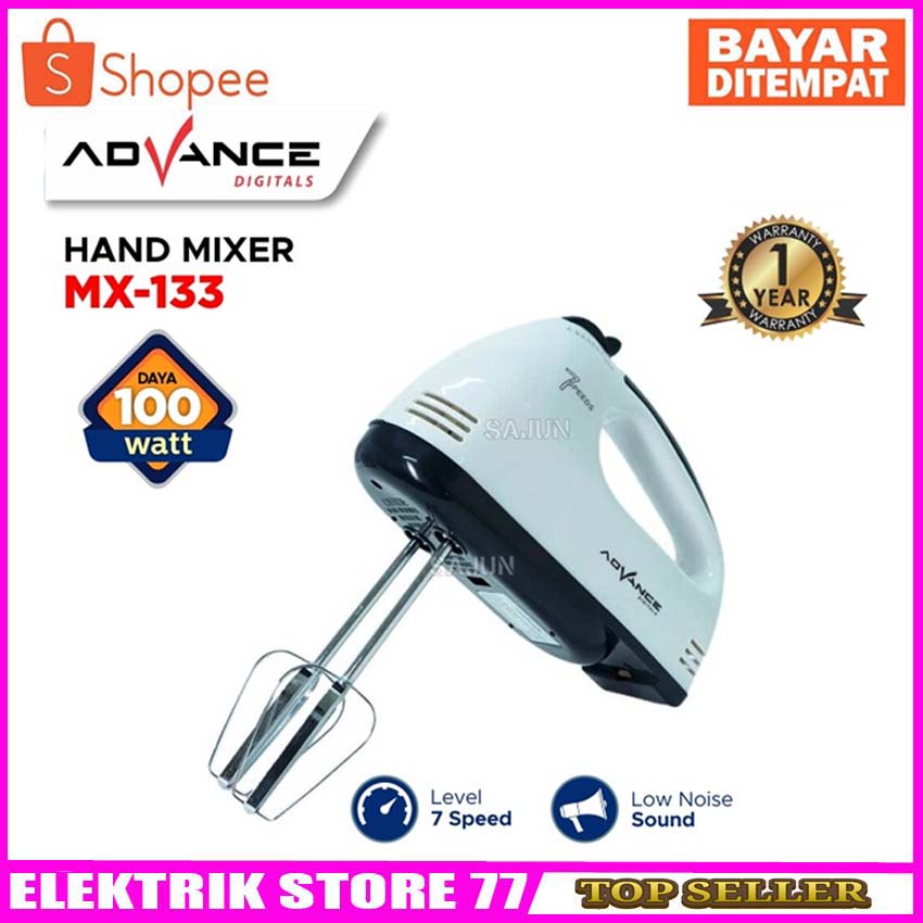 Hand Mixer Advance Mx-133 Dengan 7 Kecepatan