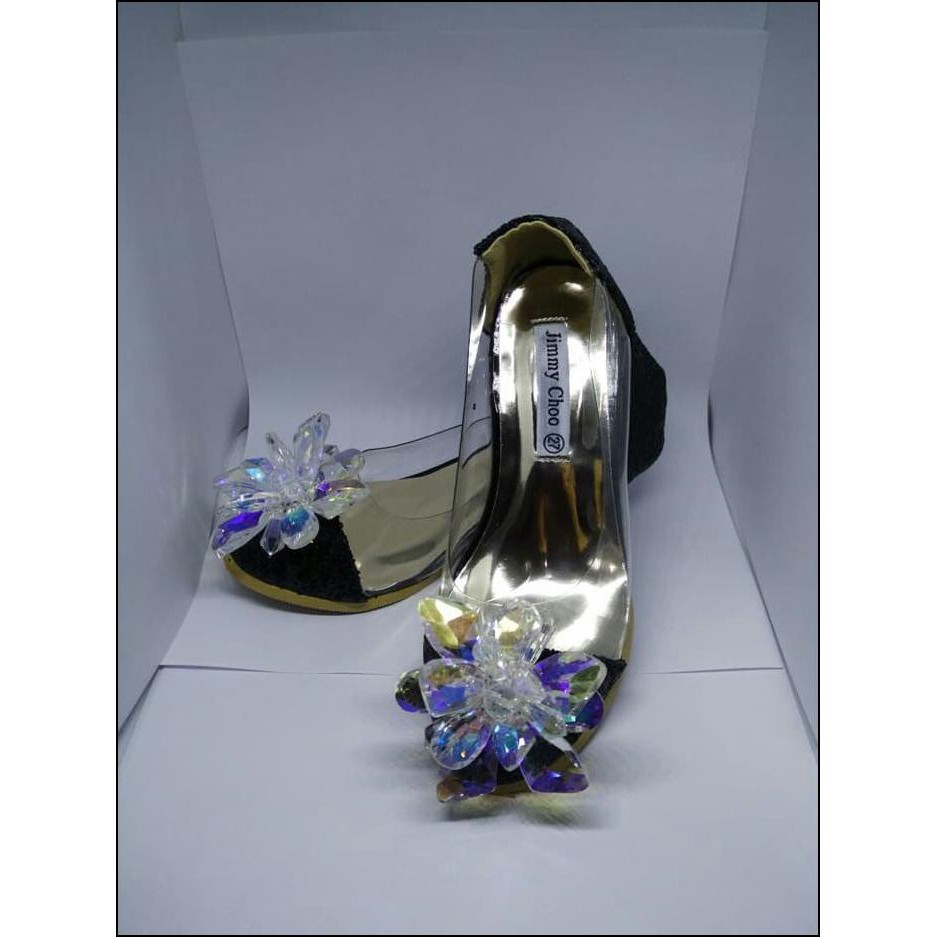 SEPATU KACA CINDERELLA ANAK BLACK - 35