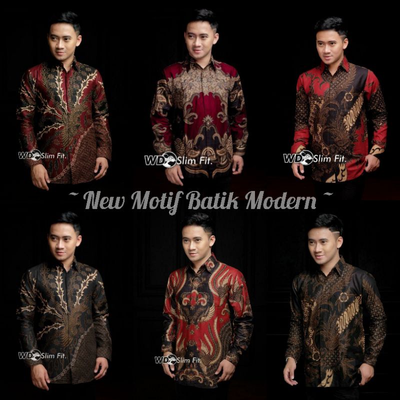 Batik Pria Lengan Panjang BATIK NAKULA HRB026 motif KERATONAN Kode 002 size M L XL XXL Reguler