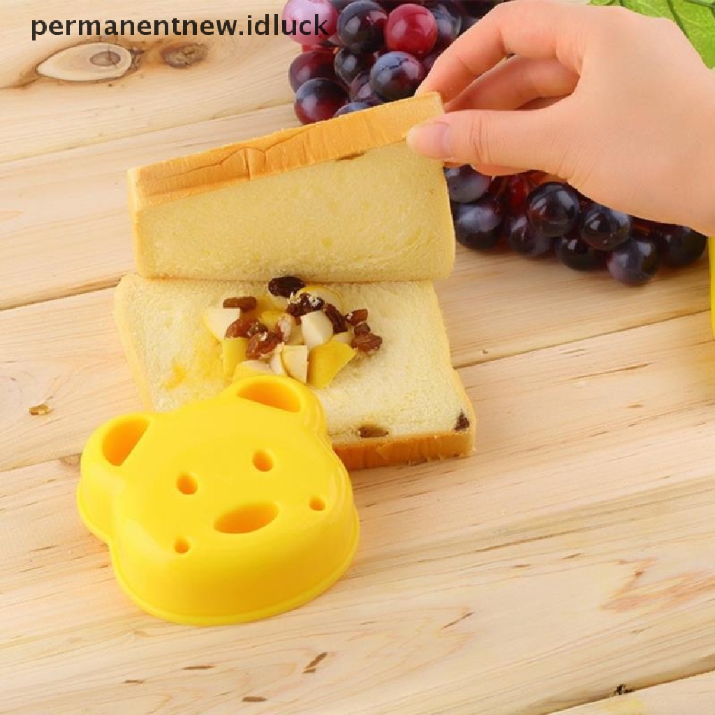 Cetakan Roti Biskuit Kue Sandwich Bentuk Beruang Timbul Untuk Membuat Sarapan