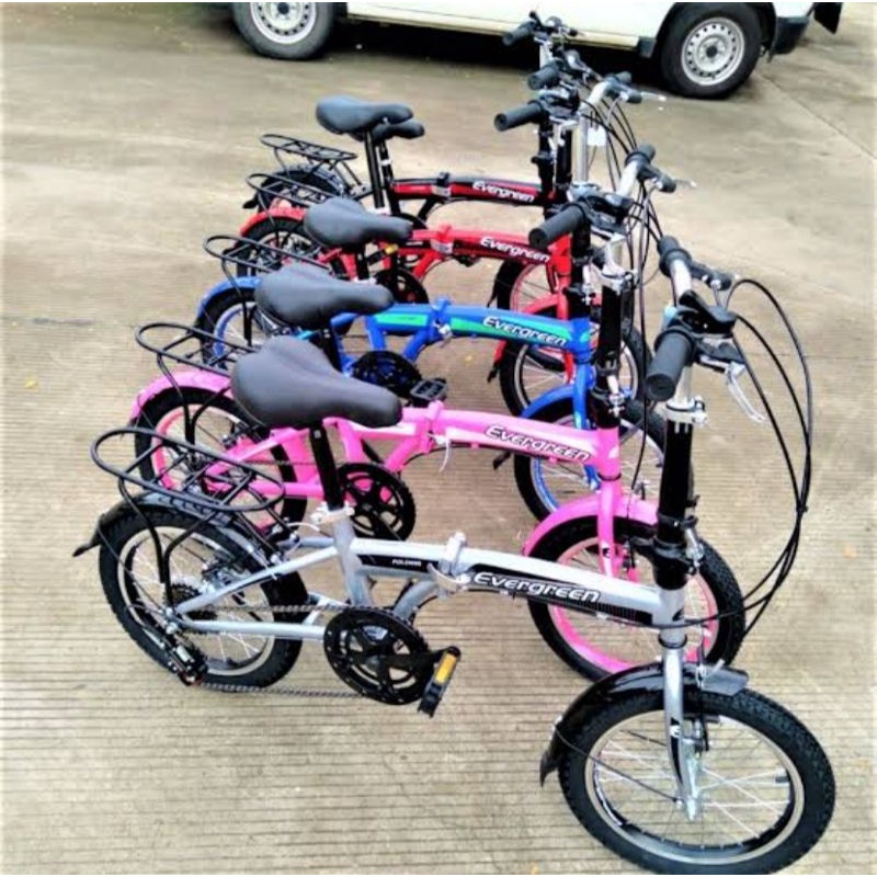 Sepeda lipat Evergreen 16 inch 7 speed perempuan lakilaki