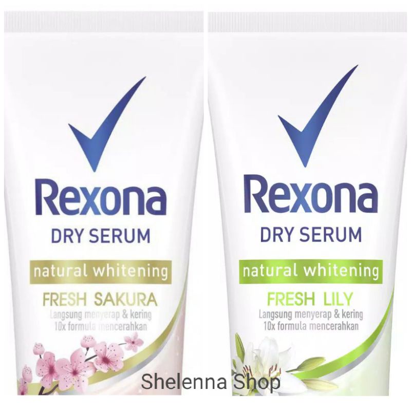 Rexona Deodorant Dry Serum Whitening Fresh Sakura Lily Rose 50ml Anti Bakteri