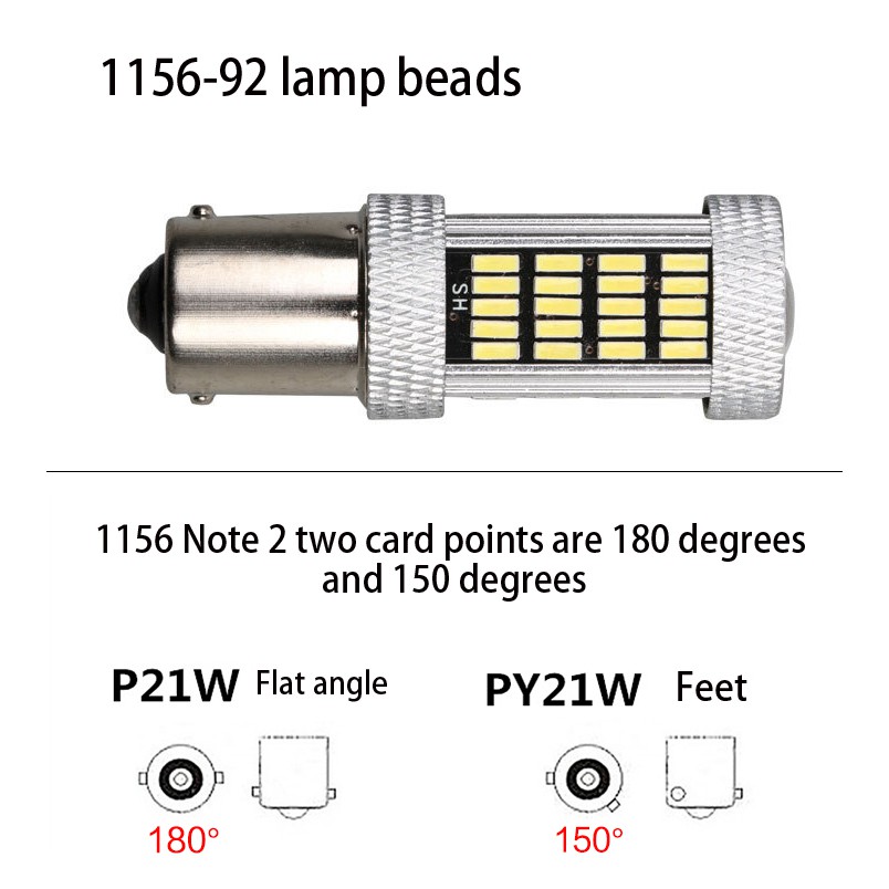 Kualitas tinggi sepeda motor mobil 92LED dipimpin lampu, Lampu rem, Lampu sein, T20 1156 1157 P21W