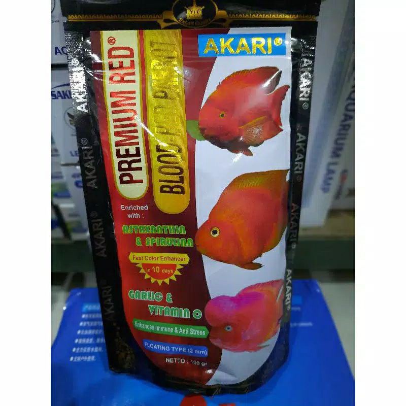 Makanan ikan AKARI AA PREMIUM RED PARROT 100GR