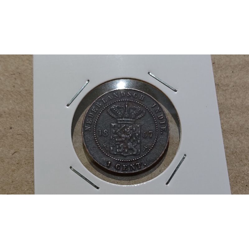 1 cent nederland indie 1857 holder coin sesuai foto