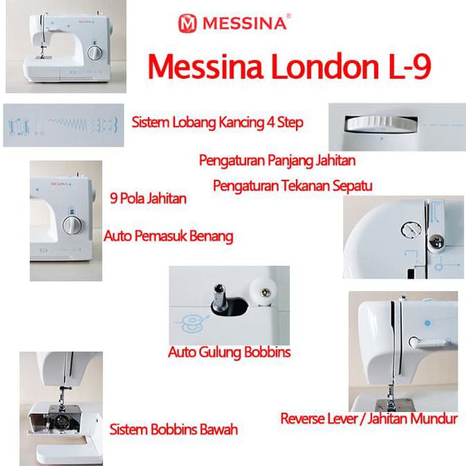 Termurah Mesin Jahit Messina (Singer) L 9 - London (Portable) Sjs Promo