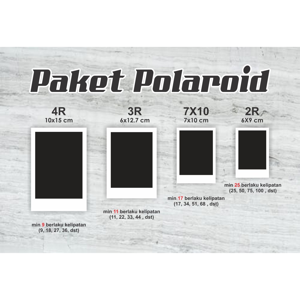 32 Foto Polaroid  Laminasi Gambar Kitan