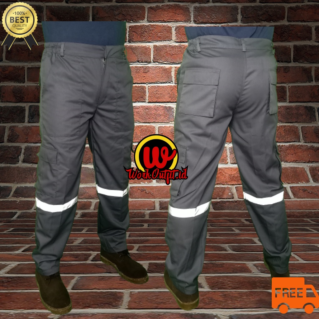 Celana Safety Wearpack | Celana Kerja Lapangan Abu Abu