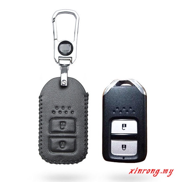 Case Remote Kunci Keyless Entry Bahan Kulit Untuk Honda City / CRV / Accord 2014 to 2020 Start