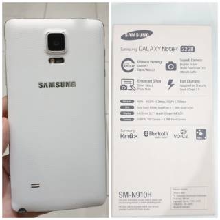 Handphone SAMSUNG GALAXY NOTE 4 NOTE4 SM-N910H 3G Second Bekas Full Ori