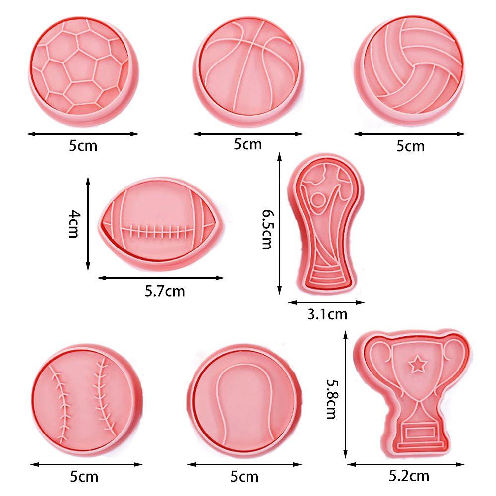 Preva 8pcs/set Cetakan Biskuit DIY Pastry Dekorasi Cetakan Kue Sepak Bola