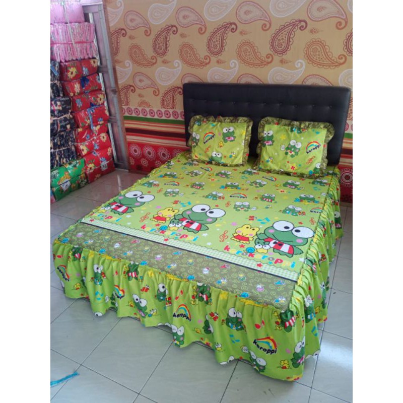 SPREI RUMBAI UKURAN 180x200 TERMURAH KEMASAN TAS