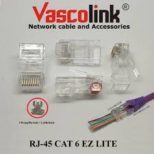 Vascolink Connector RJ45 Antigagal Cat.6 GOLD EZ Lite -50pcs