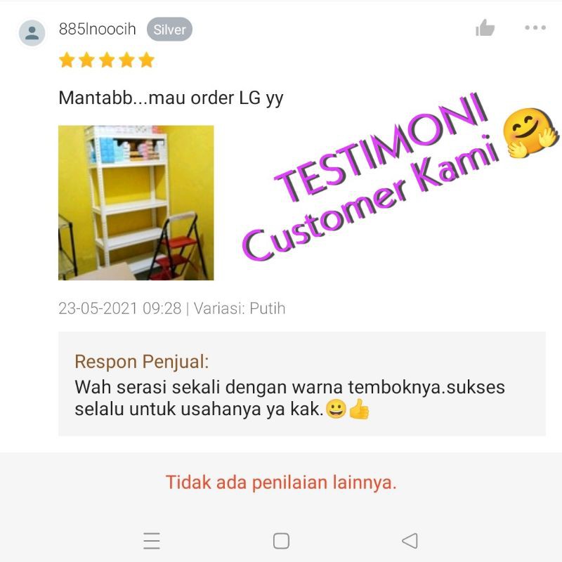 Rak Besi Serbaguna Susun 5 Siku Gudang Dapur Barang Toko Laundry Minimalis Boltless MyStar