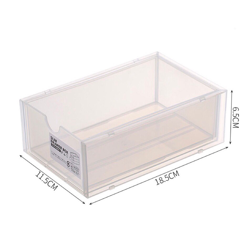 Slim Drawer Storage Box Stackable