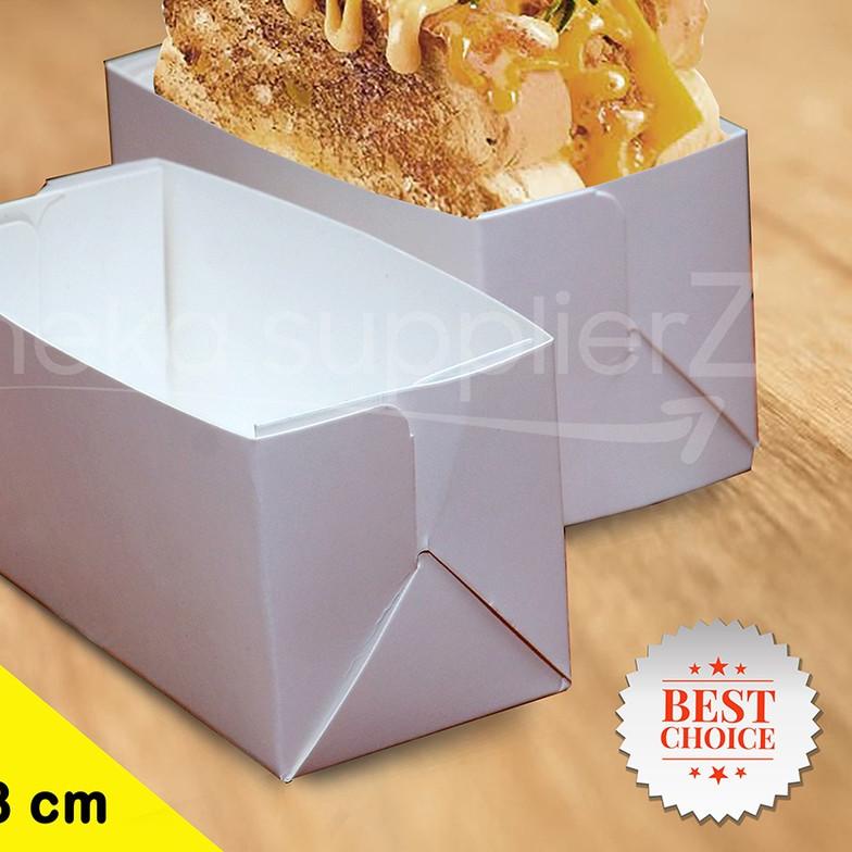 

✰ Kotak Dus Roti Bakar 100pc| PUTIH POLOS ♕